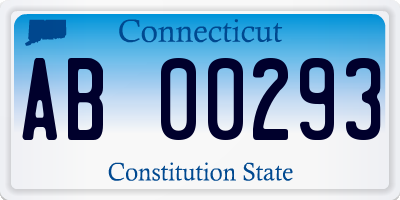 CT license plate AB00293