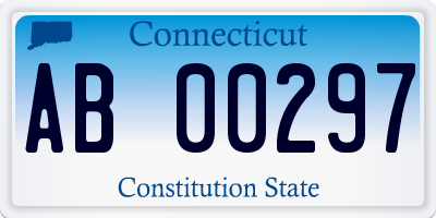 CT license plate AB00297