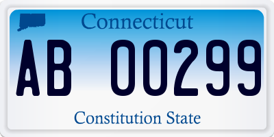 CT license plate AB00299