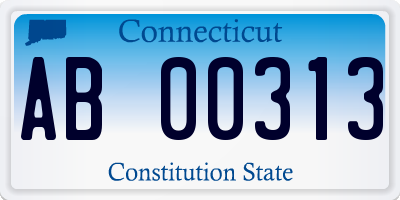 CT license plate AB00313