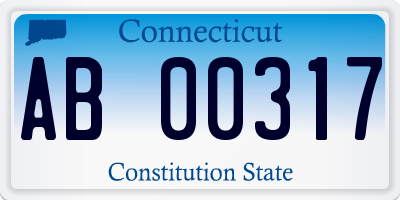 CT license plate AB00317