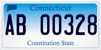 CT license plate AB00328