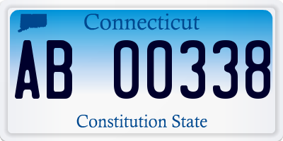 CT license plate AB00338
