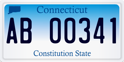 CT license plate AB00341