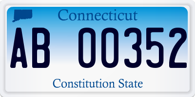 CT license plate AB00352