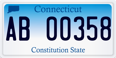 CT license plate AB00358