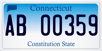 CT license plate AB00359