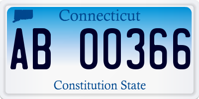 CT license plate AB00366