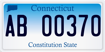 CT license plate AB00370