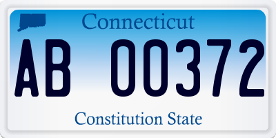 CT license plate AB00372