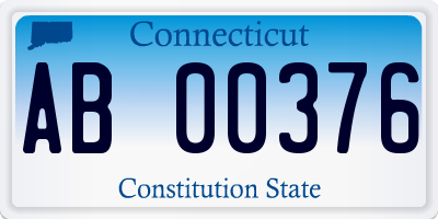 CT license plate AB00376