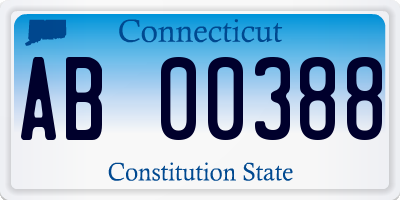CT license plate AB00388