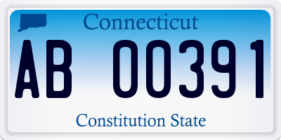CT license plate AB00391
