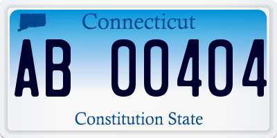 CT license plate AB00404