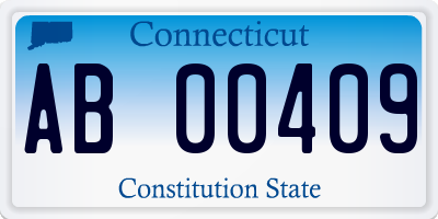 CT license plate AB00409
