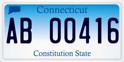 CT license plate AB00416