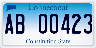 CT license plate AB00423