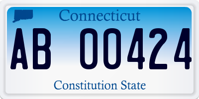 CT license plate AB00424