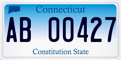 CT license plate AB00427