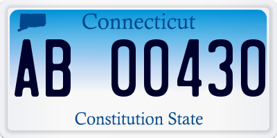 CT license plate AB00430