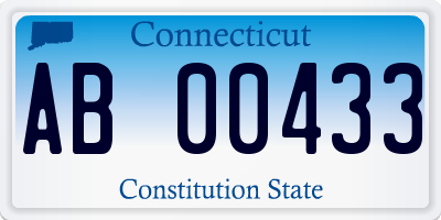 CT license plate AB00433