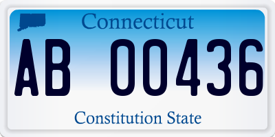 CT license plate AB00436