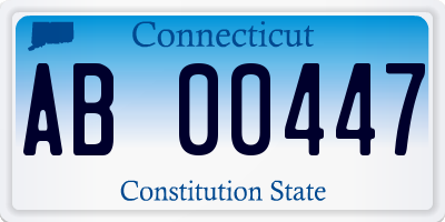 CT license plate AB00447