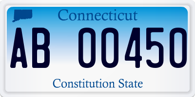 CT license plate AB00450