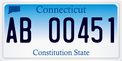 CT license plate AB00451
