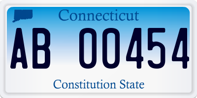 CT license plate AB00454