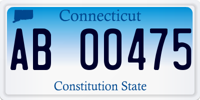 CT license plate AB00475