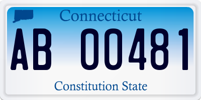 CT license plate AB00481