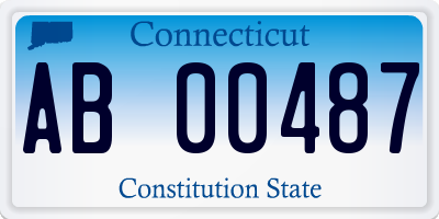 CT license plate AB00487