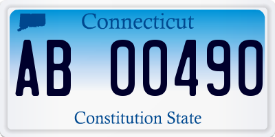 CT license plate AB00490