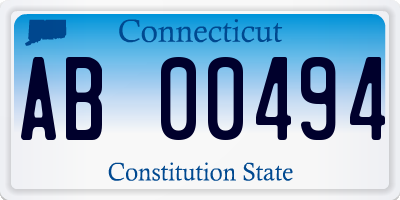 CT license plate AB00494