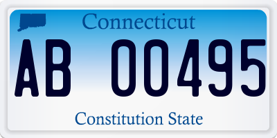 CT license plate AB00495