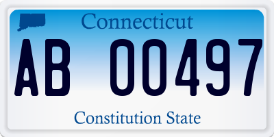 CT license plate AB00497