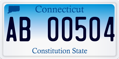 CT license plate AB00504