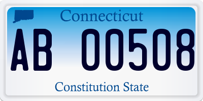 CT license plate AB00508