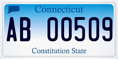 CT license plate AB00509