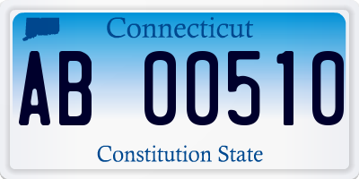 CT license plate AB00510