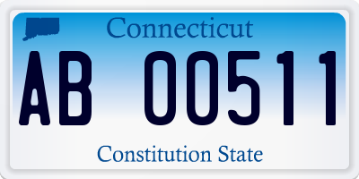 CT license plate AB00511