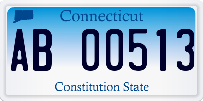 CT license plate AB00513