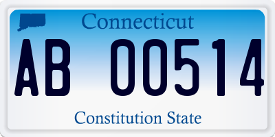 CT license plate AB00514