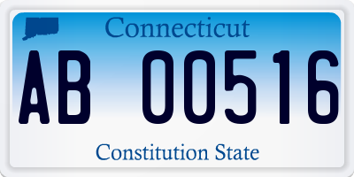 CT license plate AB00516