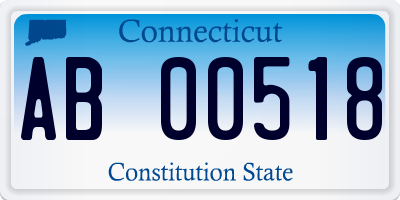 CT license plate AB00518