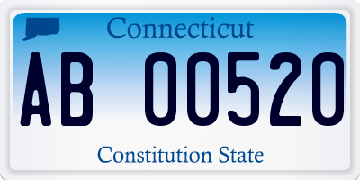 CT license plate AB00520