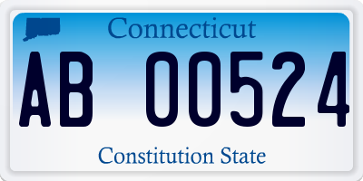 CT license plate AB00524