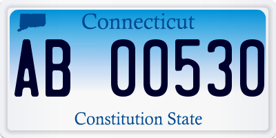 CT license plate AB00530