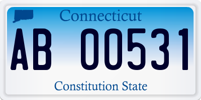 CT license plate AB00531